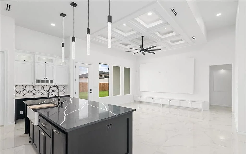Adepec Homes Gourmet Kitchen with Over 9-Foot-Long Quartz Island